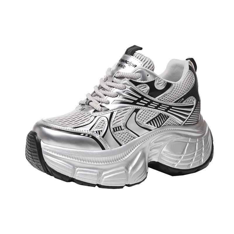 TW8162-5 Women's Thick-Soled Hidden Heel Dad Shoes - 2025 Autumn Fashion Sports Casual Sneakers