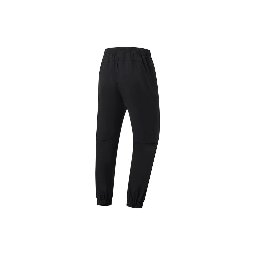 Li-Ning Fitness Series Solid Color Slim Fit Mid-Waist Knit Joggers Men Bottoms Black AYKT175-1