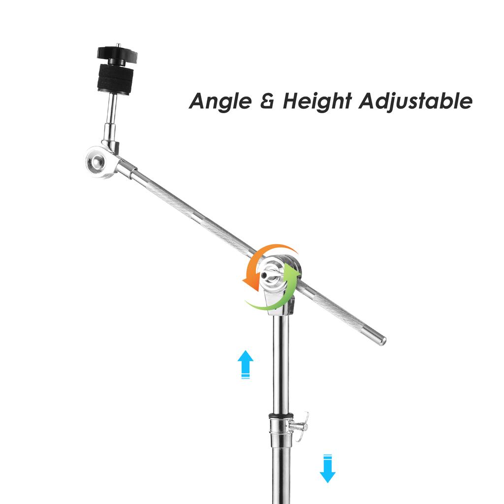 Cymbal Stand Straight Boom Cymbal Stand Double Braced Legs Height Angle Adjustable Cymbal Support Rack