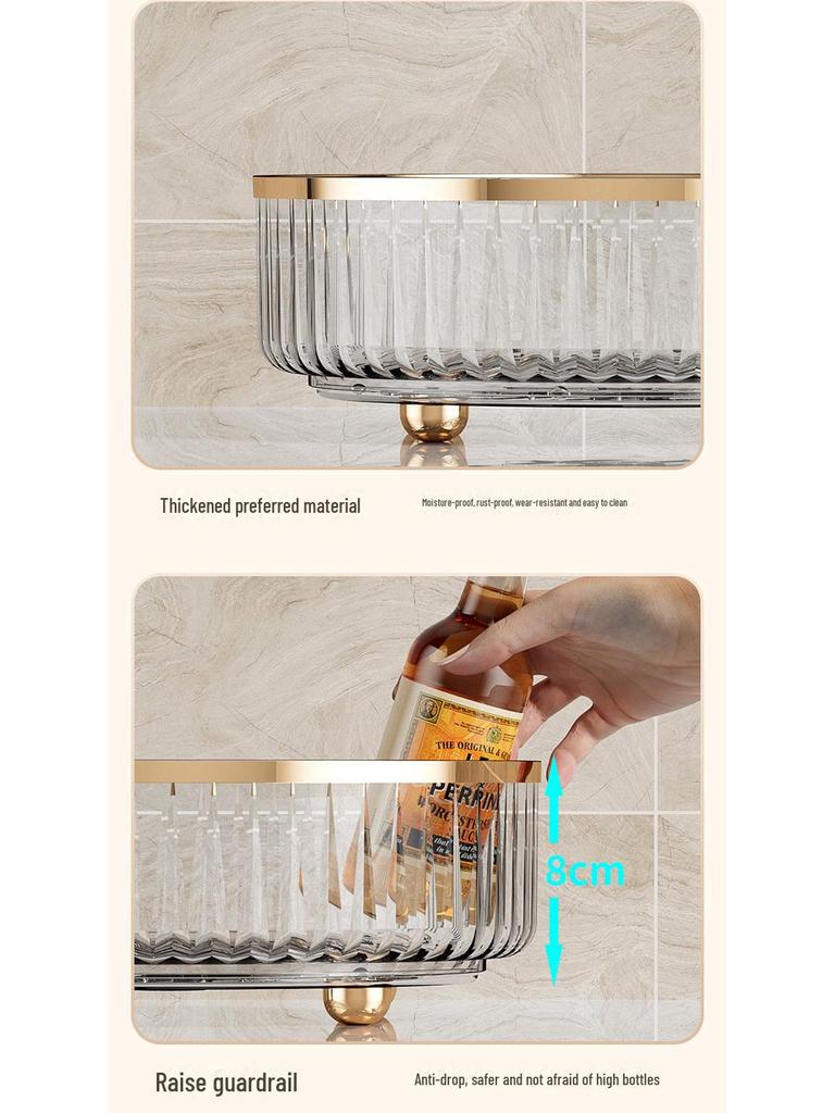 Raft rotativ din plastic pentru condimente și organizator cosmetic