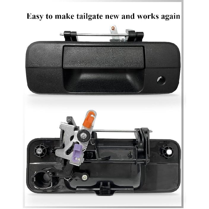 SYOAUTO Tailgate Handle For 2007-2013 Toyota Tundra Liftgate Latch Handle With Keyhole Replaces# 69090-0C040, 690900C040, 81213