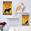 Attenzione Pericolo Cartelli Metallici Attenzione agli Animali Poster Gatto Targhetta Murale Vintage Placca Metallica Pub Bar Casa Pittura Decorazione Man Cave