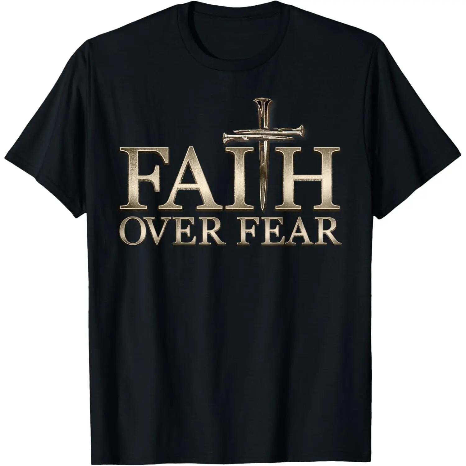 Faith Over Fear Christian Men Women Kids T-Shirt,Made in USA Funny Graphic Tees S разноцветный