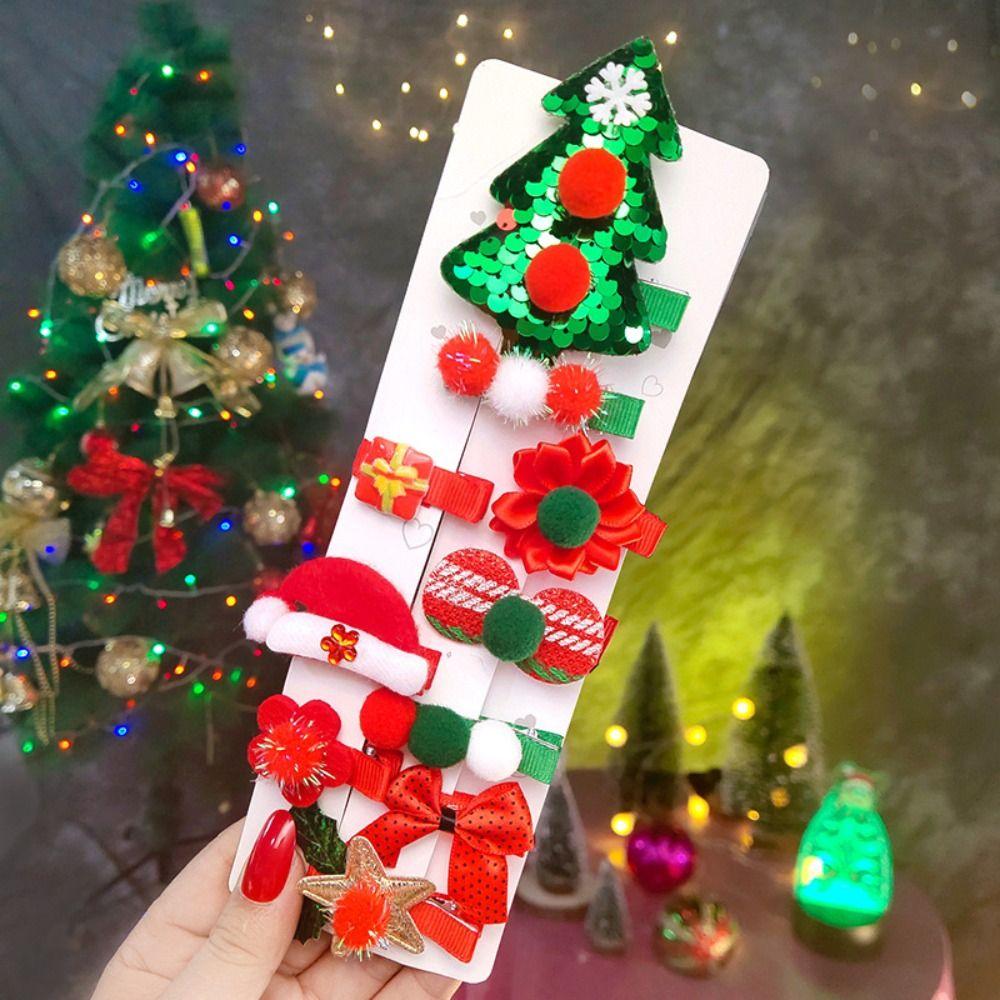Deer Horn Children Antler Hair Clip Sequin Children Bow Hairpin  Christmas Costume Dress Up
