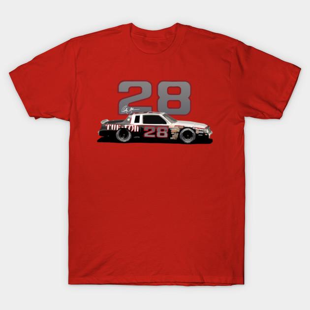 Men Black Print T-shirt Bobby Allison #28 No-Cut Transfer Paper Print Cotton Tshirt M красный