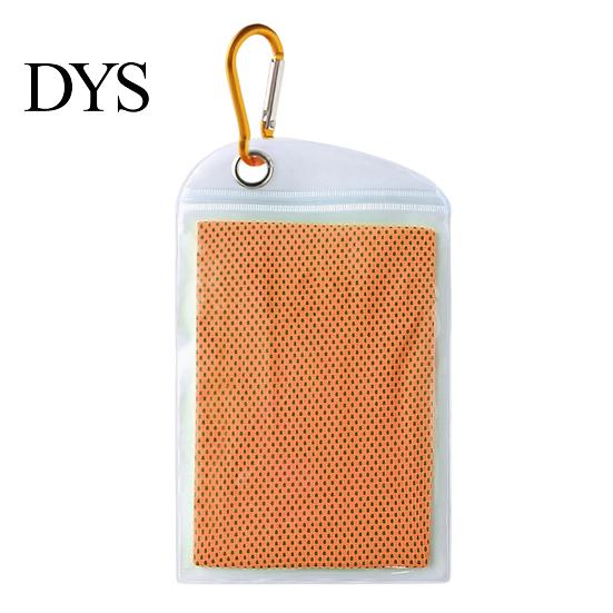 Outdoor Sports Cooling Accessory 100x30cm Unisex Towel, Portable Wrap with Carabiner, Breathable Polyester Cloth Instant Chill Towel for Workout