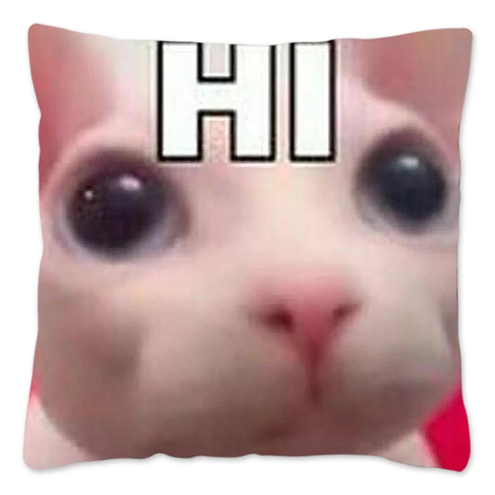 Bingus Cat Meme Pillow Case Home Decoration Funny Cushion Cover for Sofa Livingroom Throw Pillow Cover Fundas Para Cojines