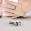 New Korean-Japanese Retro Knot Adjustable Finger Ring for Women - Hip Hop Style