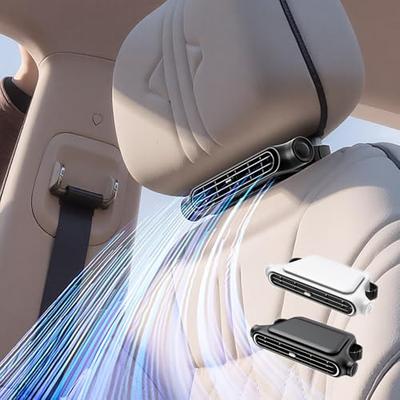 New Car Fan with Built-in 3000mAh High-Capacity Battery! VIGOUROUS Car Fan, Seat Fan, Headrest Fan, Powerful Fan for Back Seats, Double Turbo Strong W
