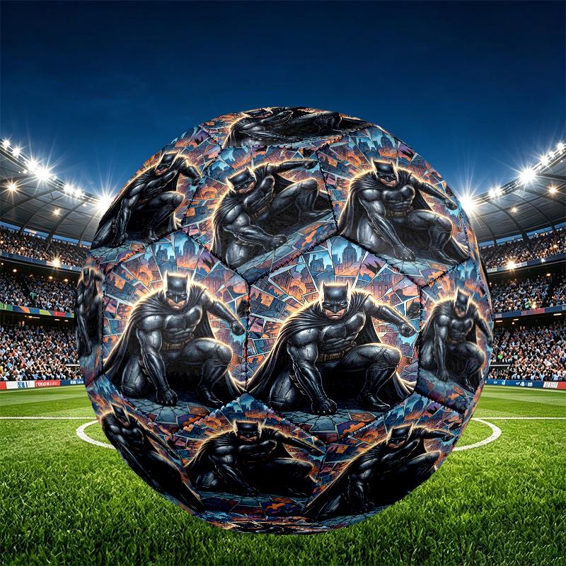 Batman Print Size 5 Soccer Ball, PU Wear Resistant Football for Match Training and Daily Practice, Birthday Gift for Soccer Fans