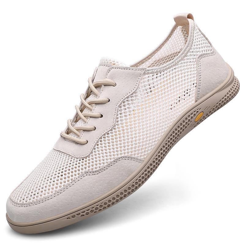 

Мужская уличная мужская легкая обувь на плоской подошве Роскошный бренд Мужская повседневная обувь Перфорированная Мужские удобные кроссовки Ручная работа Обувь для скейтборда 45 серый