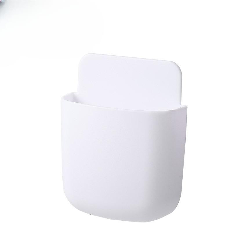 Wall Mounted Storage Box Mobile Phone Holder Stand Storage Organizer with Remote Control Air Conditioner TV Case
