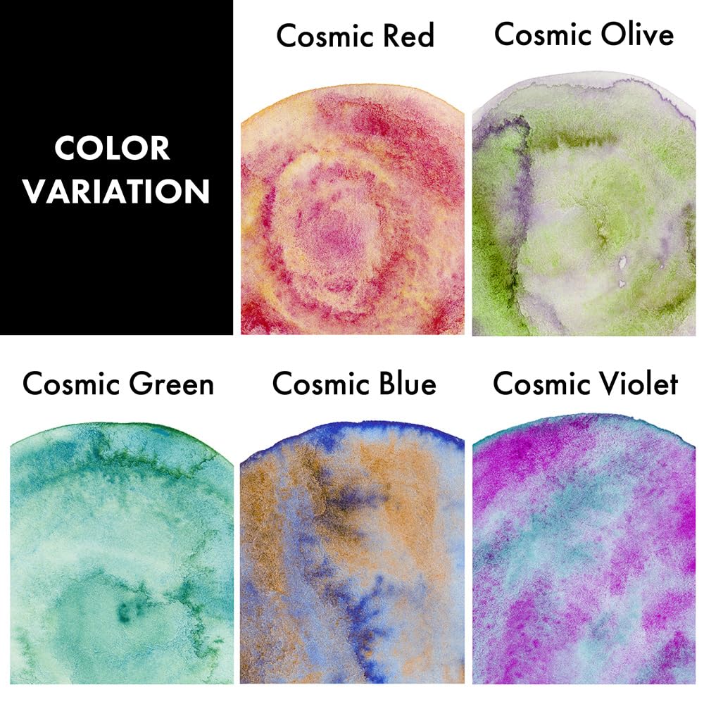 Kuretake Paint Gansai Tambi Granulating Colors Set of 5 - Special Color Separation Effect MC20GN2/5V