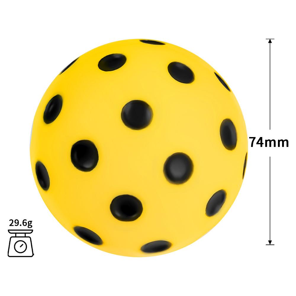 New Indoor Entertainment Low-noise Pickle Ball 74mm No Noise and No Disturbance, Soft PU Foam Silent Ball