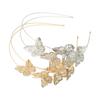 Butterfly Hollow Butterfly Headband Gold Double Layer Headband Fashion Tiara Hair Band  Women Use