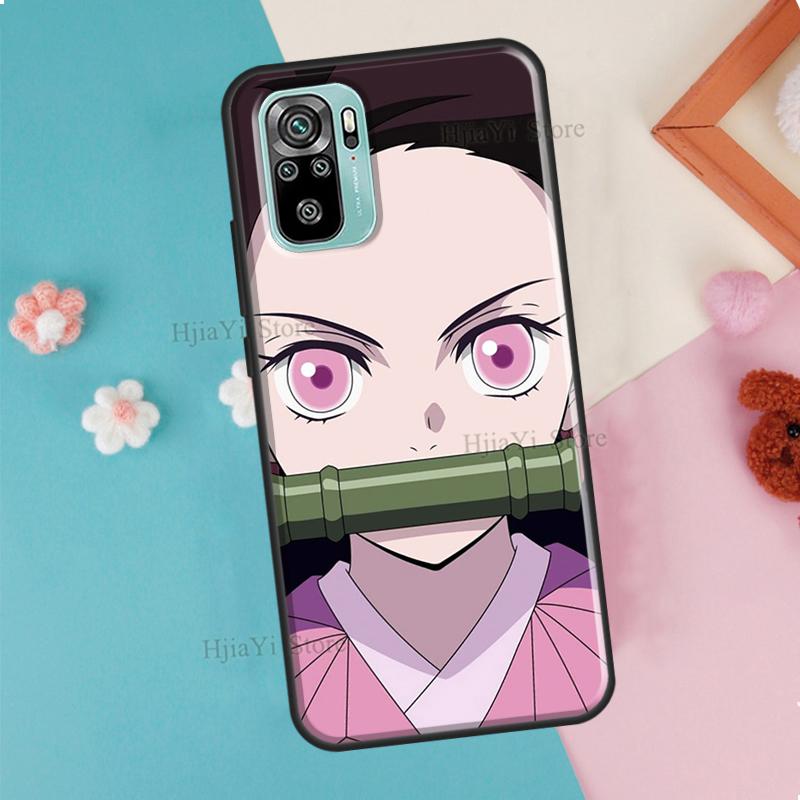 Demon Slayer Kamado Nezuko Hülle für Redmi 9 9A 9C 9T 7A 8A für Xiaomi Redmi Note 8 Pro 9S 8T Note 7 9 10 Pro Hülle