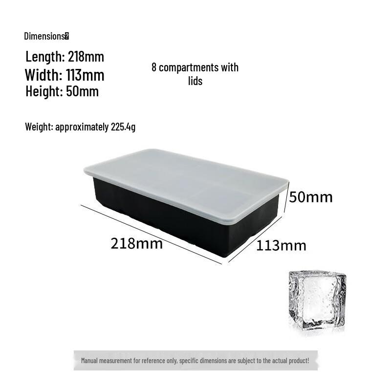 Пластиковый набор форм для квадратных кубиков льда с крышками