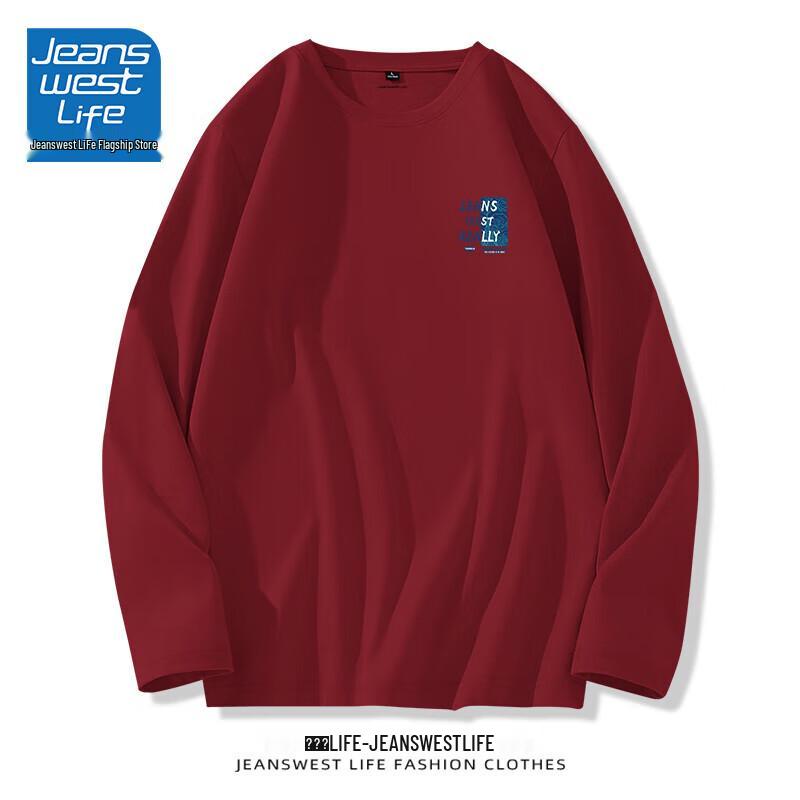 JEANSWEST LIFE Men's Long Sleeve Cotton T-Shirt