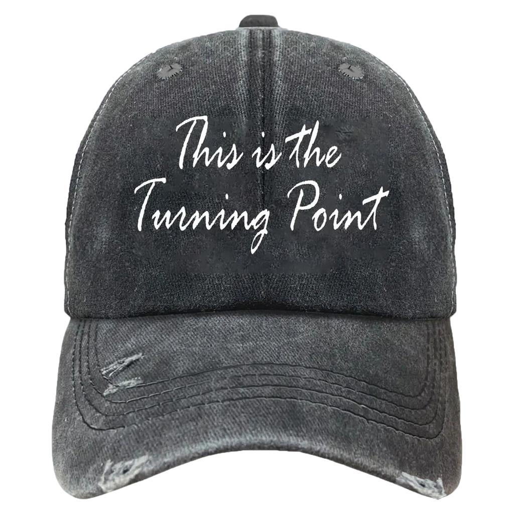 Net Hat Cycling Casual Breathable Sun Hat Letter Washed Denim Baseball Cap