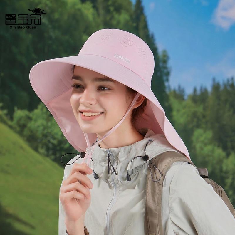 Outdoor Sun Protection Hat For Women With Adjustable Ponytail Hole And Wide Brim Fashionable Fisherman Cap
