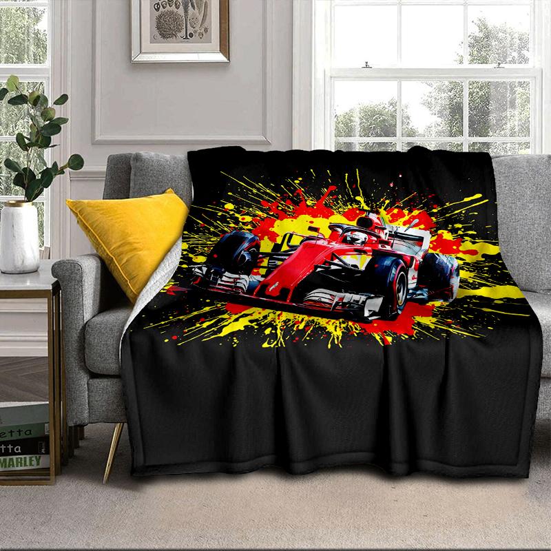 Electric Monster Truck Art Blanket Flannel Blanket for bed, sofa, Camping, Hiking, Picnic Essentials, gift for family Fan gifts