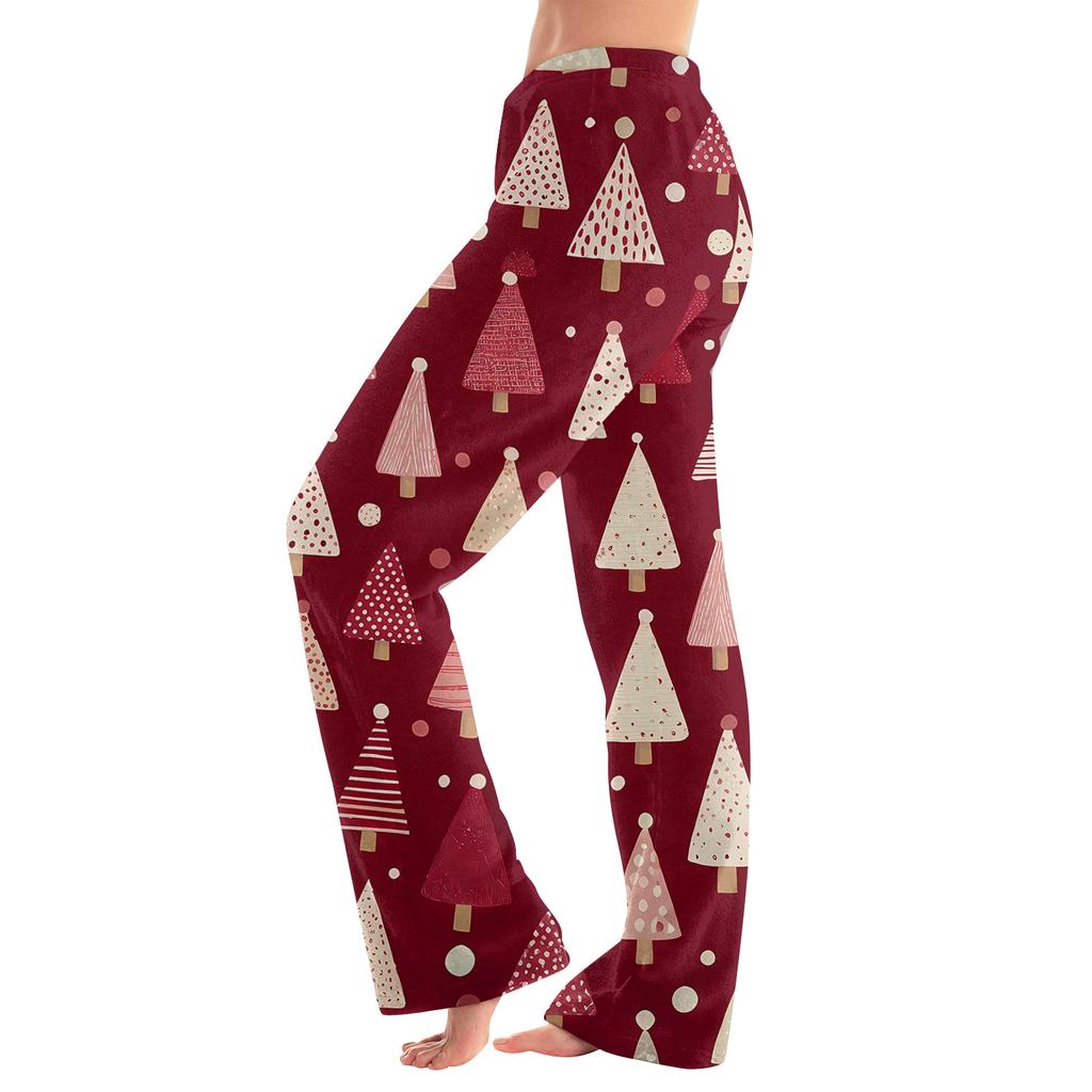 Women's Casual Fashion Women's Sports Home Christmas Pajama Pants Long Pants