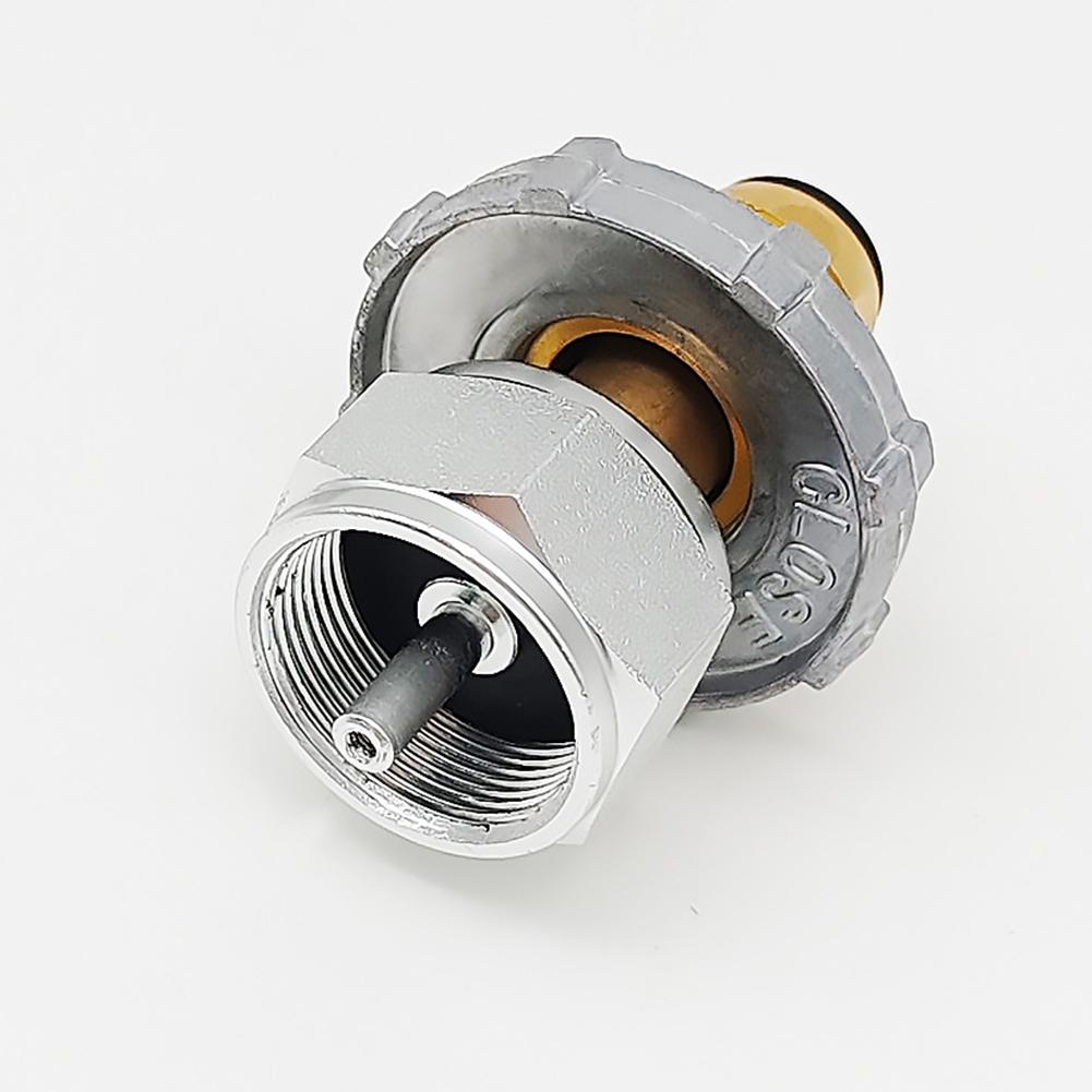 Conector pentru aragaz cu gaz Adaptor pentru cap de rezervor Adaptor portabil pentru rezervor de propan sticlă de camping din cupru Duză de transfer de propan pentru picnic BBQ