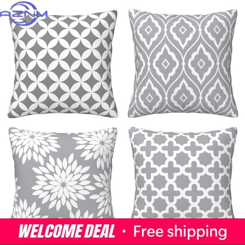 Home Decor Geometric Floral Patterned Pillow Covers Pattern Cushion Cover Suitable For Sofa Bedroom Car Pillow Cover