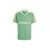 Originals Stripe Jersey V-Neck Polo Shirt Green IR9381