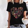 Women's Summer 3D Printed Round Neck Casual Top Short Sleeved T-shirt