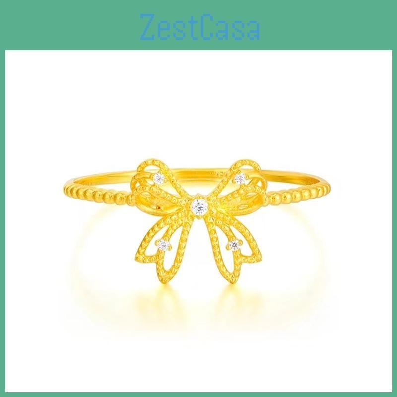 Butterfly Charming Sweetheart Knot Ring Decorated With Rhinestones For Occasions Special