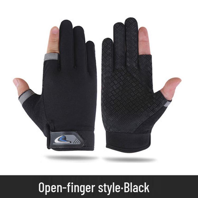 Unisex Summer Outdoor Cycling & Fishing Gloves - Fingerless, Sun Protection, Touchscreen Compatible, Breathable & Lightweight.