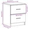 Nightstand with 2 Drawers Black 40 x 36 x 50 cm