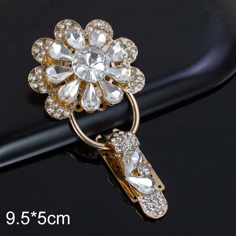 1Pc Handwork Sewing Originality Shiny Rhinestone Overcoat Decor Duckbill Buckle Fashion Metal Button Clothing Accessory