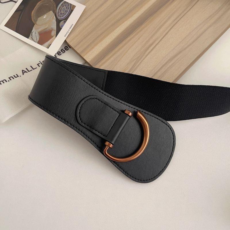 Elastic Womens Contemporary Waist Belt Sleek Design Available In Classic Black And Brown
