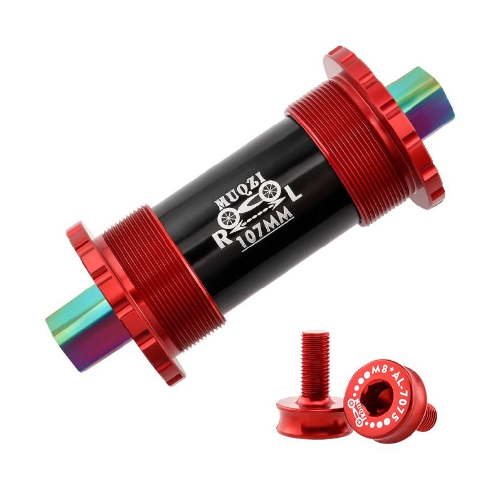 Square Titanium Alloy Bike Axle Crankset Part Sealed Bearing Bicycle Bottom Bracket Bike Crankset Shaft Bicycle BB Ceramic Axle