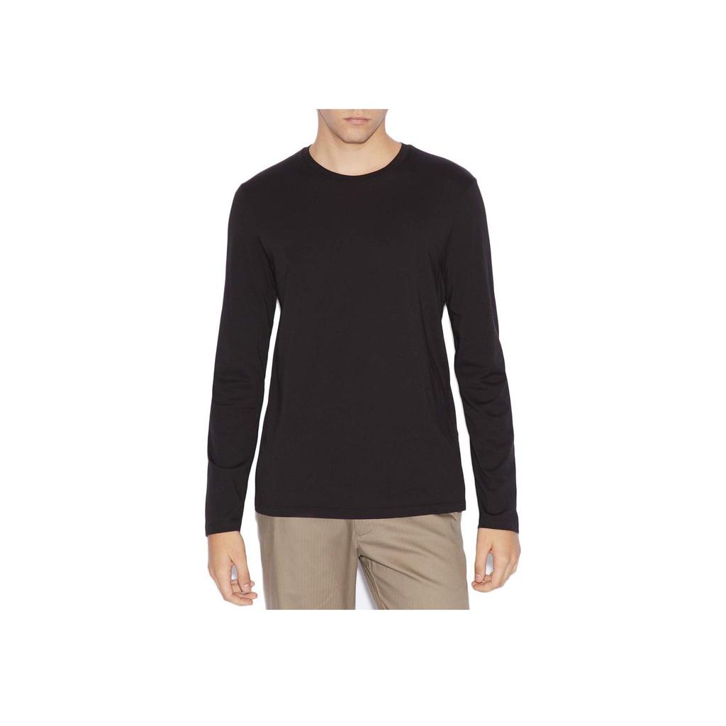 Emporio Armani Round Neck Solid Long Sleeve T-Shirt Men tops Black 8NZM77-ZJA5Z-1200