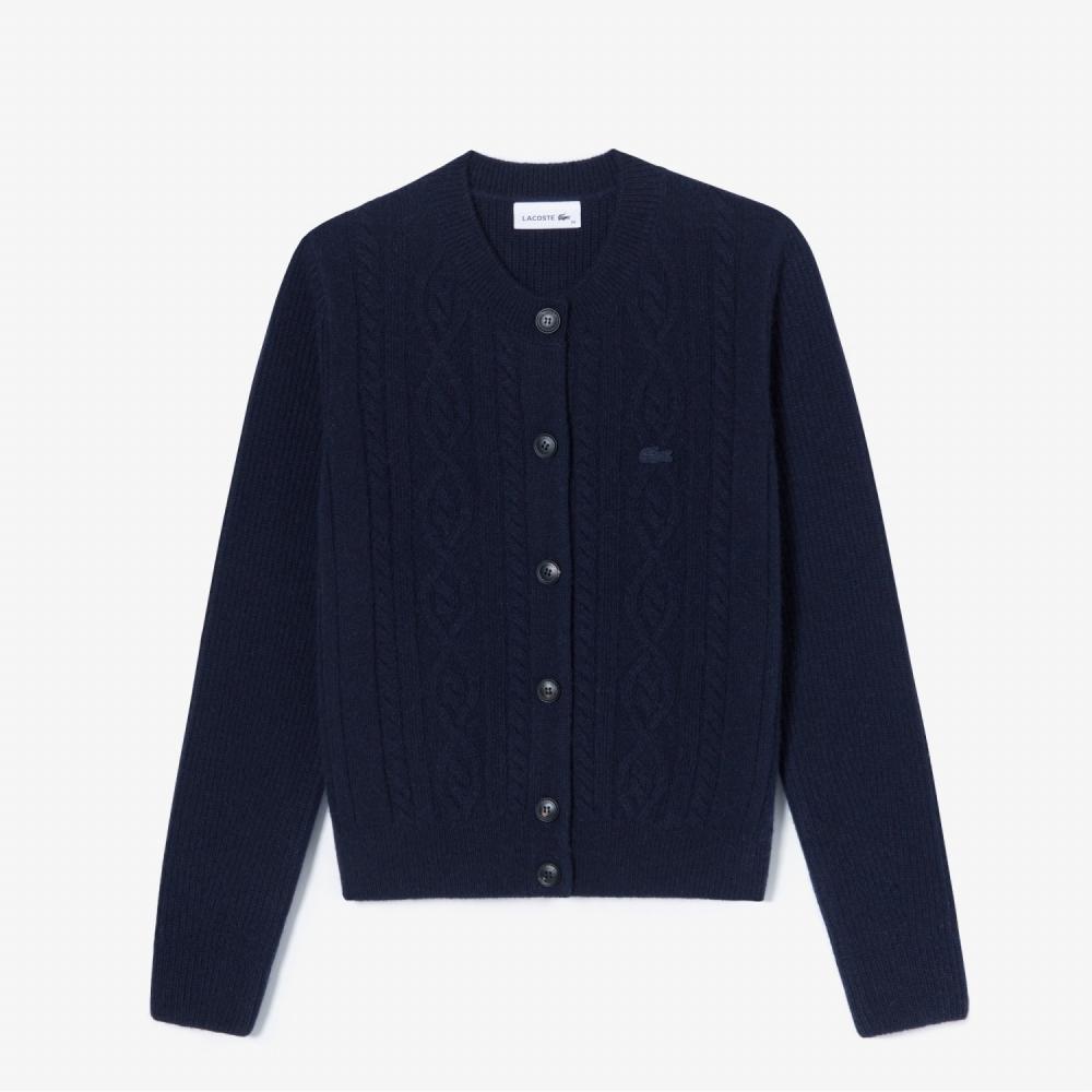 

LACOSTE Womens Cable Crop Cardigan AF769E53N 166