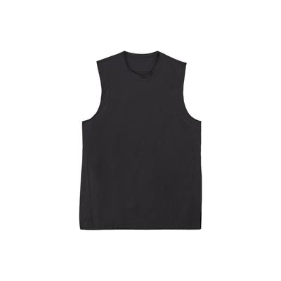 SS23 Casual Sleeveless Solid Color Loose Commuter Vest Unisex Tops Black HY1255
