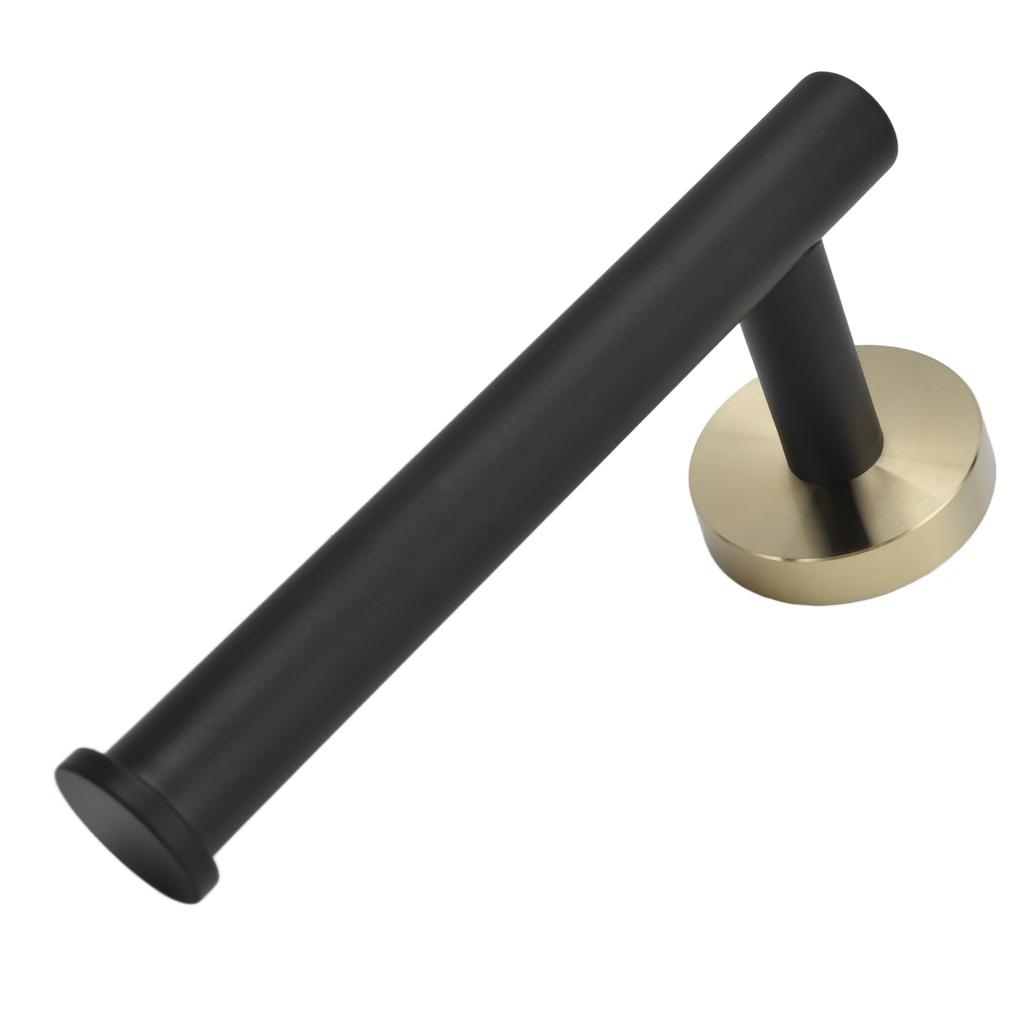 Wall Mounted Toilet Paper Holder 304 Stainless Steel Tissue Roll Holder for Bathroom Toilet Black