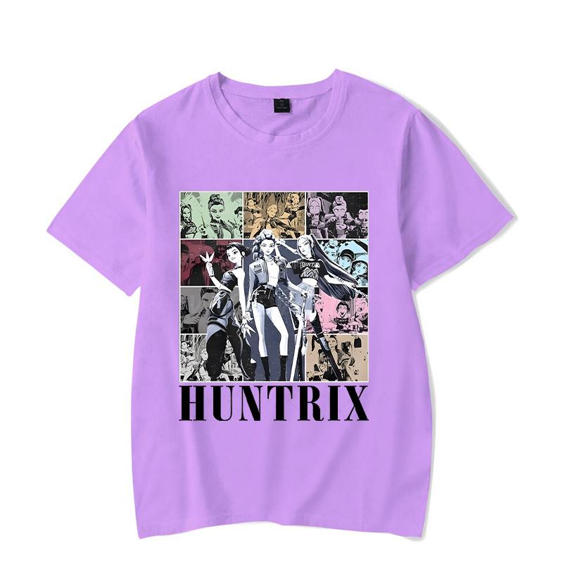 Women Crewneck Tshirt KPop Demon Hunters Graphic Rumi Tees Men Women Korean Anime Y2K Tops Funny KPop Demon Hunters Tshirts