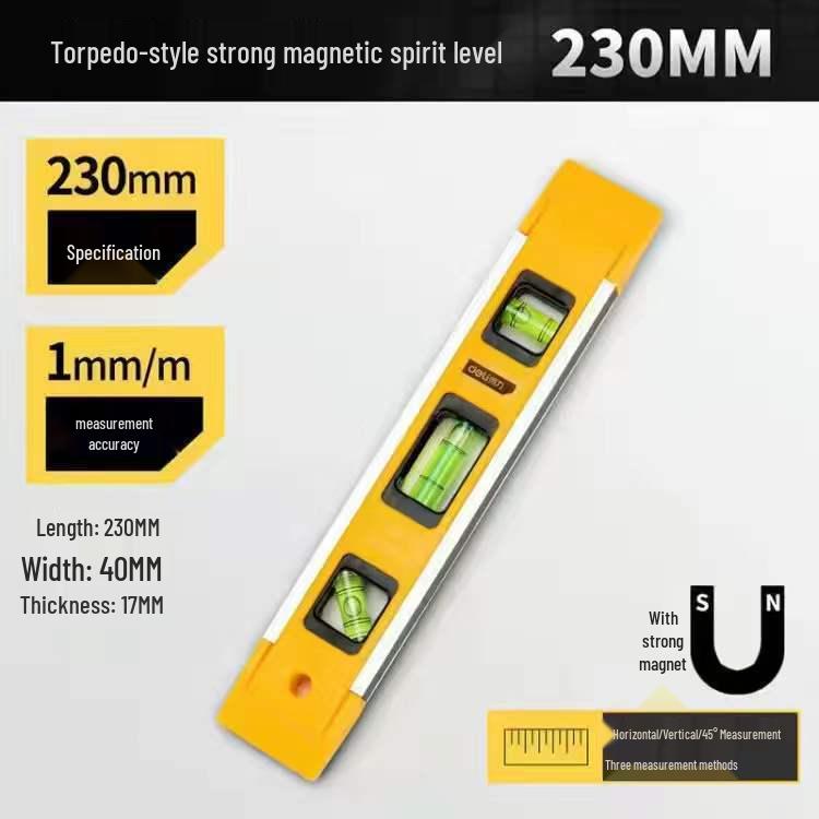 High-Precision Magnetic Aluminum Spirit Level Tool for Accurate Measuring and Balance.