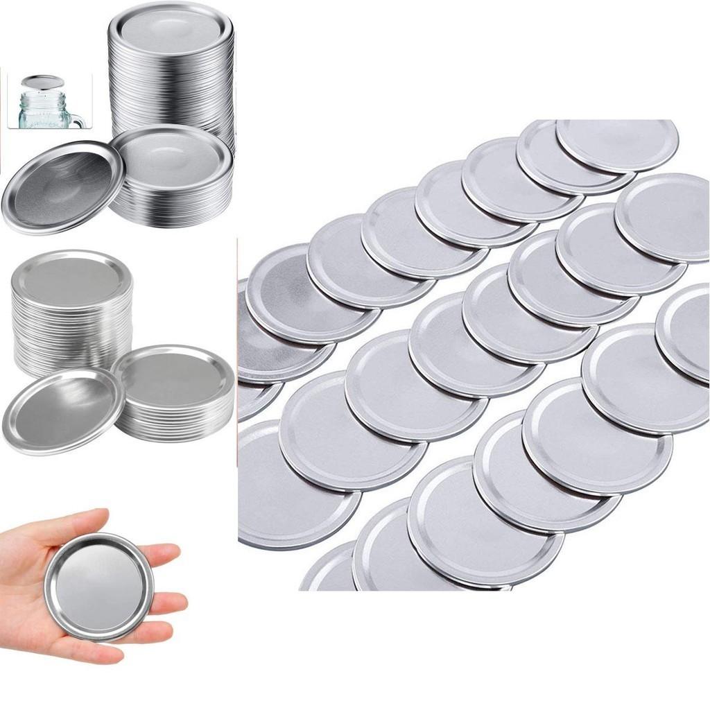 Mason Jar Silver Aluminum Lid For 68mm And 86mm Wide Mouth Storage Containers Kitchen Tool