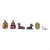 62KD 11pcs Mini Nativity Scene Figurine Set Holy Family Scene Resin Miniature Figurines Holiday Tabletop Decor for Christmas