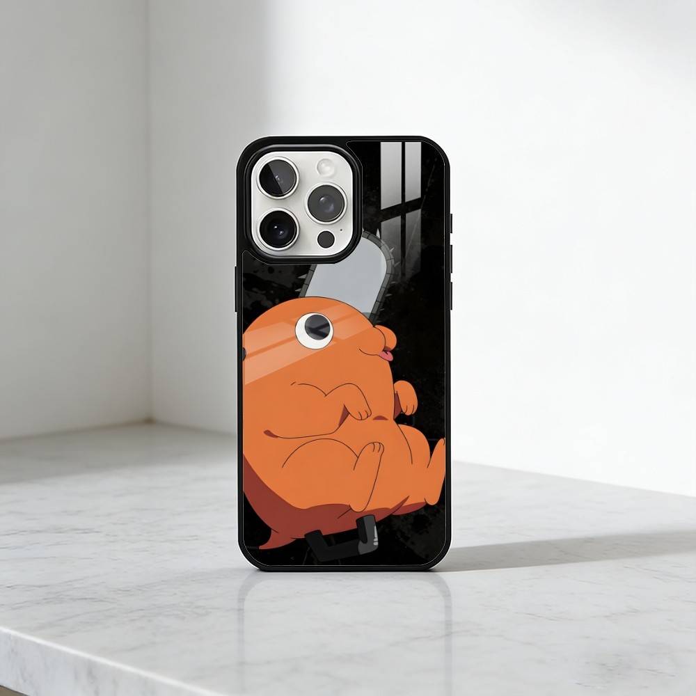 Anime Niedliche P-Pochita Handyhülle Für iPhone17,16,15,14,13 Plus,Pro Max Magnetisch Für Magsafe Kabelloses Laden