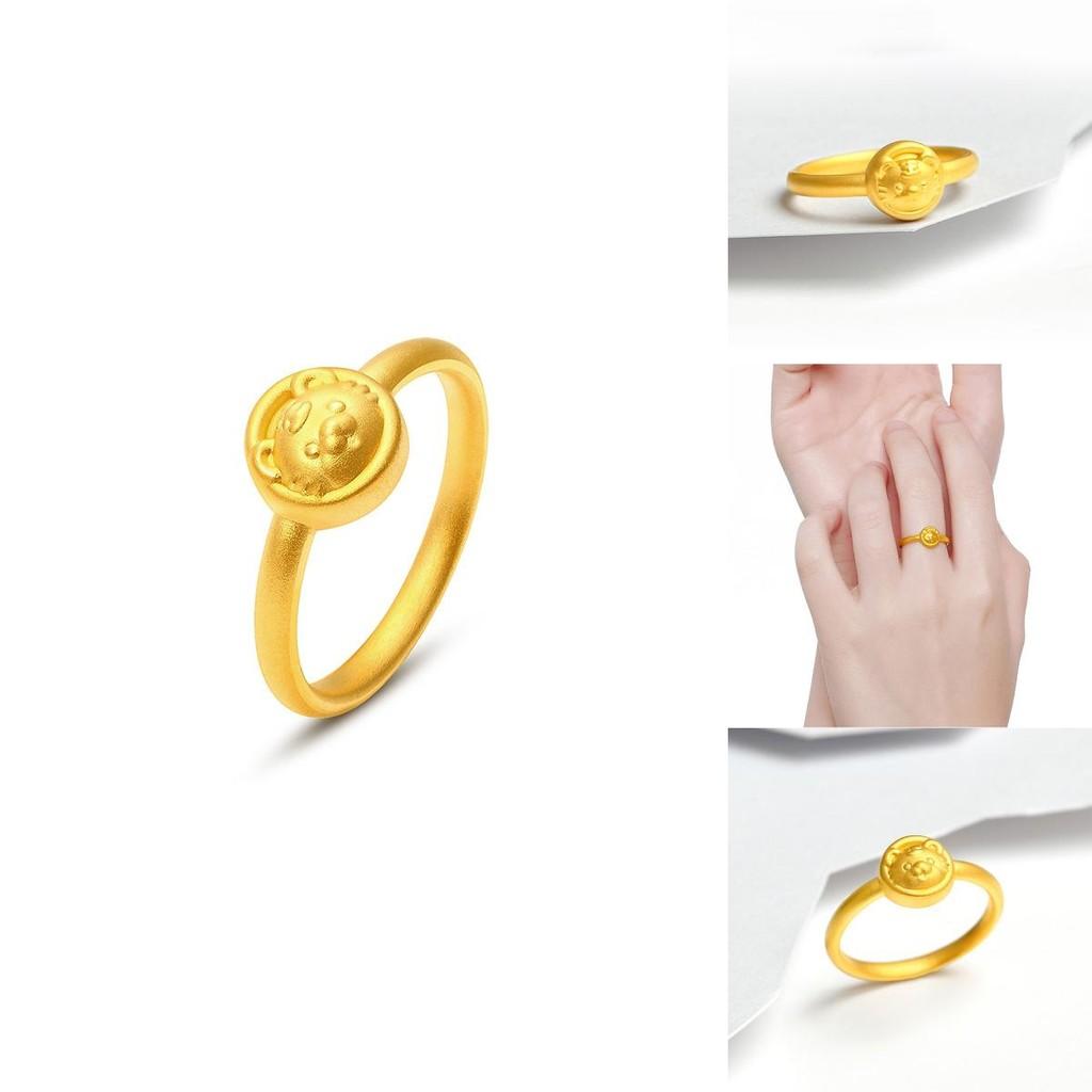 Fashionable Women's Animal-themed Gold-plated Brass Tiger Ring Ideal For Celebrating Zodiac Years