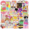 10/50 PCS Birthday Cute Stickers Laptop Bike Car Luggage Diary Funny Waterproof Sticker Pack Kids Toys Decal Gift Party Decor