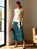 Elegant Rose Red Tassel High-Waisted Skirt for Women