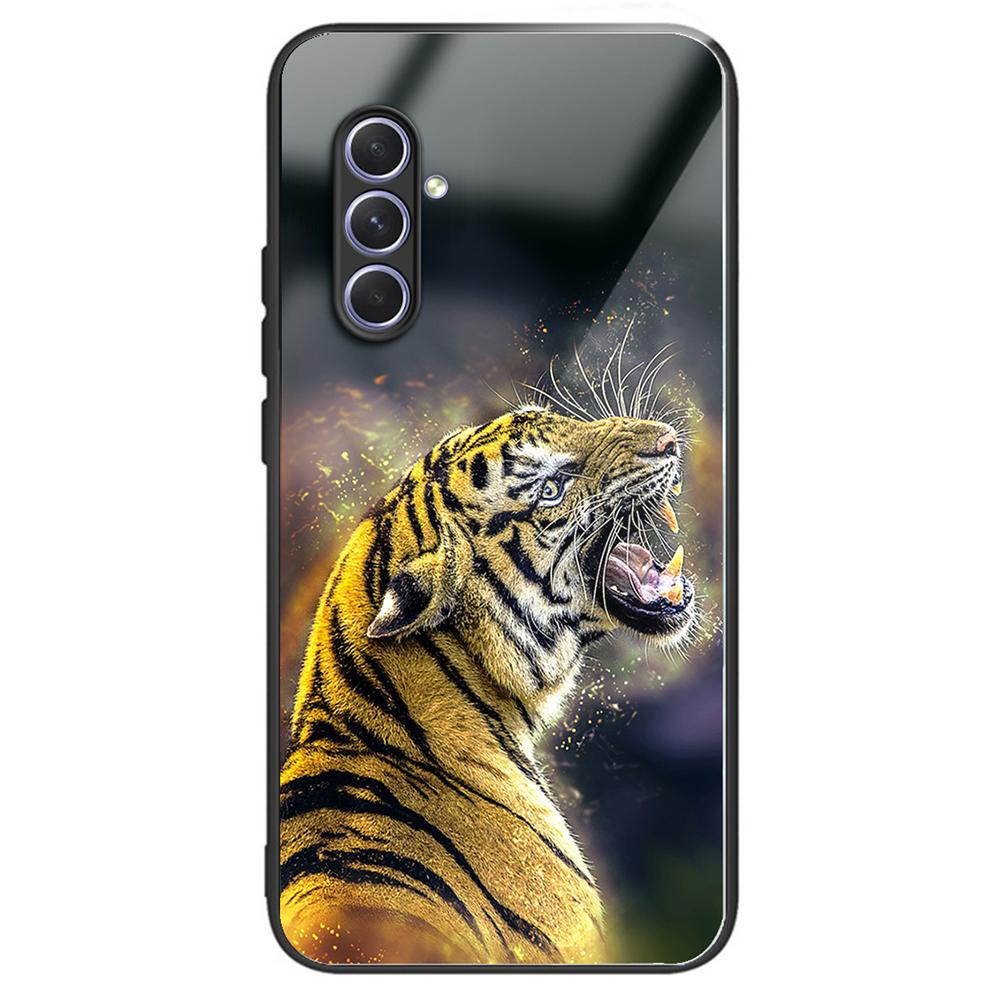 For Samsung Galaxy A54 5G TPU Frame Tempered Glass Case Phone Protective Cover