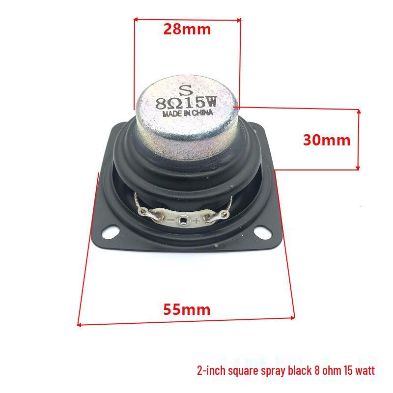 S Brand 2-дюймовий квадратний повнодіапазонний високопотужний низькочастотний динамік 8 Ом 20 Вт з довгохідною звуковою котушкою